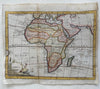 African continent Africa 1781 scarce charming miniature crocodile cartouche map