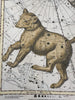 Celestial star constellations Ursa Major & minor 1808 hand color engraved print