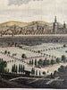 Florence Italy Firenze Italia 1759 engraved hand colored prospect birds-eye view
