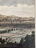 Florence Italy Firenze Italia 1759 engraved hand colored prospect birds-eye view