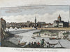 Florence Italy Firenze Italia 1759 hand colored Arno prospect birds-eye view