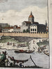 Florence Italy Firenze Italia 1759 hand colored Arno prospect birds-eye view