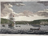 Quebec Canada Cape Rouge ship 1759 engraved hand colored prospect birds-eye view