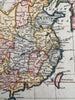 Empire Of China & Korea c.1760s Vaugondy engraved hand colored map