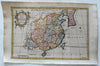 Empire Of China & Korea c.1760s Vaugondy engraved hand colored map
