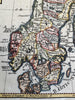 Sweden Norway Scandinavia Iceland Finland c.1760s Vaugondy engraved color map