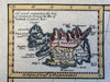 Sweden Norway Scandinavia Iceland Finland c.1760s Vaugondy engraved color map