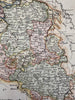 Netherlands Belgium Brabant Flanders 1760 Vaugondy decorative engraved color map