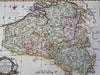 Netherlands Belgium Brabant Flanders 1760 Vaugondy decorative engraved color map