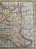 Poland La Pologne 1744 Faure charming engraved hand color miniature map