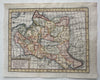 Poland La Pologne 1744 Faure charming engraved hand color miniature map