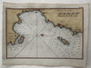 Tunisia Sfax Barbary coast North Africa 1764 Roux engraved colored coastal map