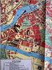 Geneva Switzerland c.1920’s colorful city plan map promo guide book w/photos