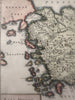 Asia Minor Turkey Cyprus Asia Propria 1747 Cellarius antique hand colored map