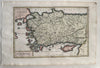 Asia Minor Turkey Cyprus Asia Propria 1747 Cellarius antique hand colored map