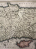 Asia Minor Turkey Cyprus Asia Propria 1747 Cellarius antique hand colored map