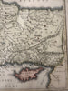 Asia Minor Turkey Cyprus Asia Propria 1747 Cellarius antique hand colored map