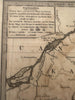 Maine NH VT New England 1843 antique hand colored map