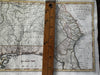 Georgia Territory & Two Floridas 1796 Amos Doolittle rare antique map