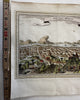 Mexico City 1754 early birds-eye view engraved with lovely hand color rare print