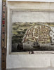 Santa Domingo harbor 1754 Dominican Republic birds-eye view engraved print