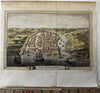 Santa Domingo harbor 1754 Dominican Republic birds-eye view engraved print