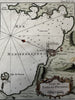 Southern Italy Naples Bay Puzzuoli c.1760 Bellin fine antique nautical map