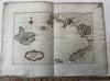 Southern Italy Naples Bay Vesuvius c.1760 fine Bellin antique hc nautical map