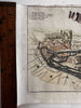 Belgium Leige fortified city plan c.1720’s engraved original antique map