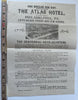 Philadelphia Atlas Grand Hotel 1876 promotional pictorial tourist broadside