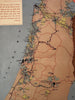 British Balfour Declaration 1917 in Palestine Jewish state c.1955 Hebrew map