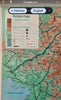 Korean peninsula North & South divided showing oil fields c.1955 Hebrew rare map