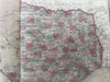 Texas state by itself 1870 uncommon variant Johnson large folio hand colored map