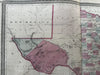 Texas state by itself 1870 uncommon variant Johnson large folio hand colored map