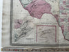 Texas state by itself 1870 uncommon variant Johnson large folio hand colored map