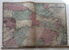 Richmond Virginia Civil War Peninsular Campaign 1870 Johnson large map