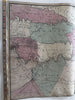 Richmond Virginia Civil War Peninsular Campaign 1870 Johnson large map