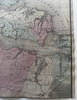 Richmond Virginia Civil War Peninsular Campaign 1870 Johnson large map