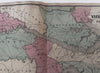 Richmond Virginia Civil War Peninsular Campaign 1870 Johnson large map