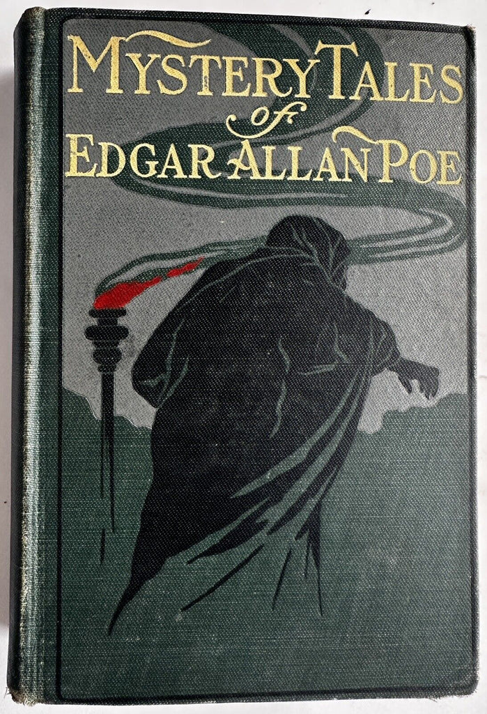 Mystery Tales of Edgar Allan Poe 1907 book spooky death cover rare book