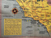 California NV  1949 Historical Events rare Sunday color Newspaper Map key dates