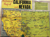 California NV  1949 Historical Events rare Sunday color Newspaper Map key dates