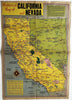 California NV  1949 Historical Events rare Sunday color Newspaper Map key dates