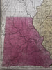 Western states 1830-2 Boynton large old hand colored map Missouri Ohio Illinois