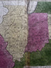 Western states 1830-2 Boynton large old hand colored map Missouri Ohio Illinois