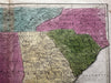 Southern states LA AR AL GA MS SC NC  1830-2 Boynton large old hand colored map