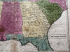 Southern states LA AR AL GA MS SC NC  1830-2 Boynton large old hand colored map