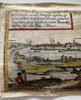 Seville Sevilla Spain c.1585-1620 old hand colored birds eye prospect city view