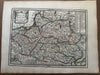 Poland Kingdom with historical list of kings 1719 Chiquet decorative small map