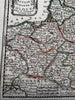 Poland Kingdom with historical list of kings 1719 Chiquet decorative small map